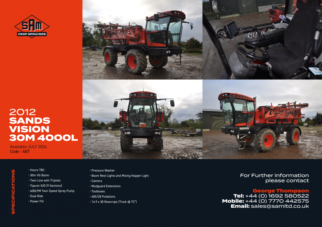 Sands Vision 2012 4000 30m Sam Sprayers